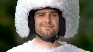 Bubble shop wrap motorcycle